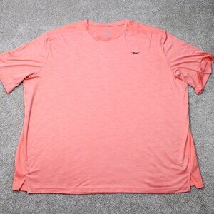 Reebok Shirt Mens 4XL XXXXL Pink‎ Speedwick Polyester Short Sleeve Pullover